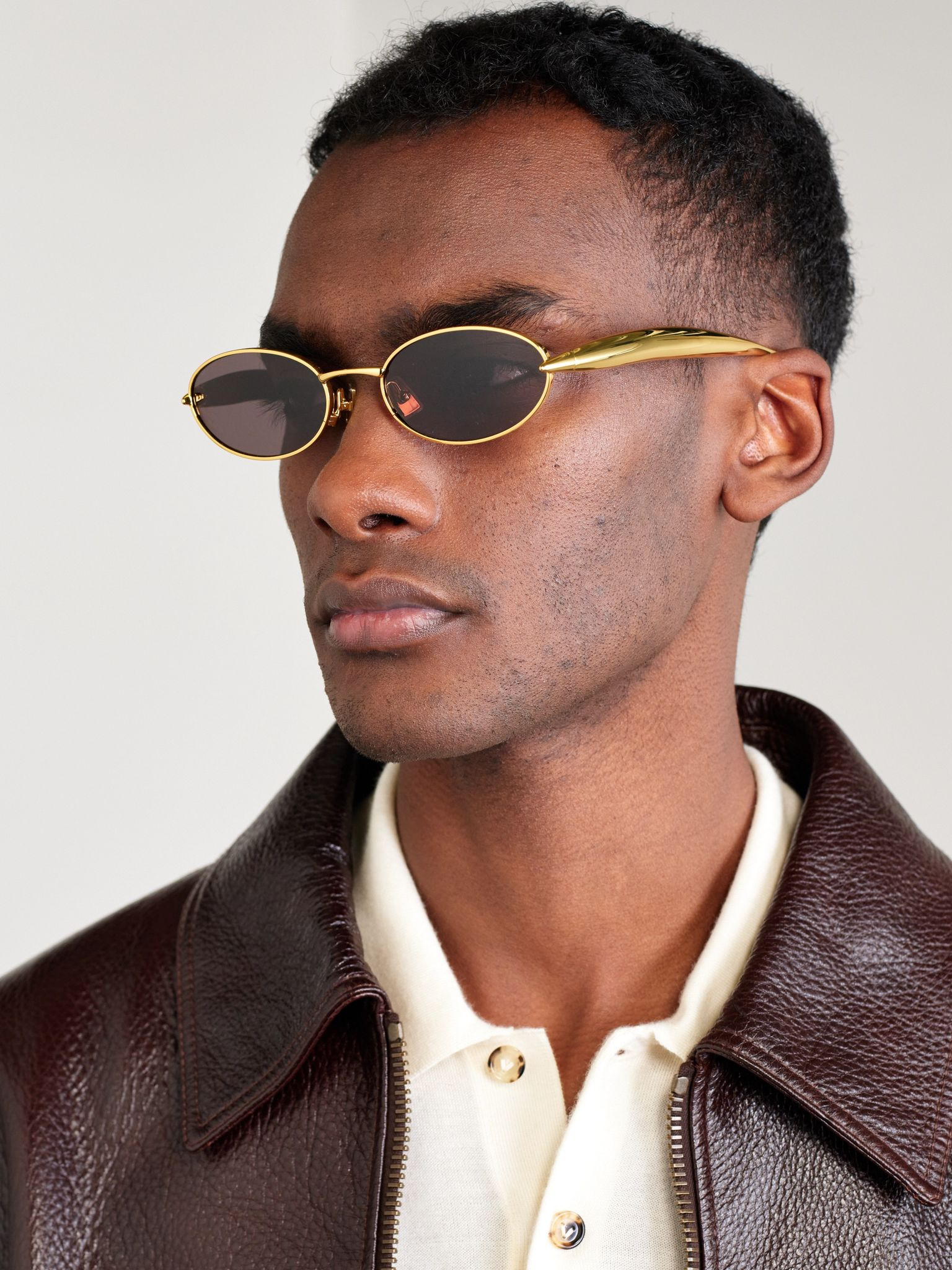 Sardine Oval-Frame Gold-Tone Sunglasses Gold - 2