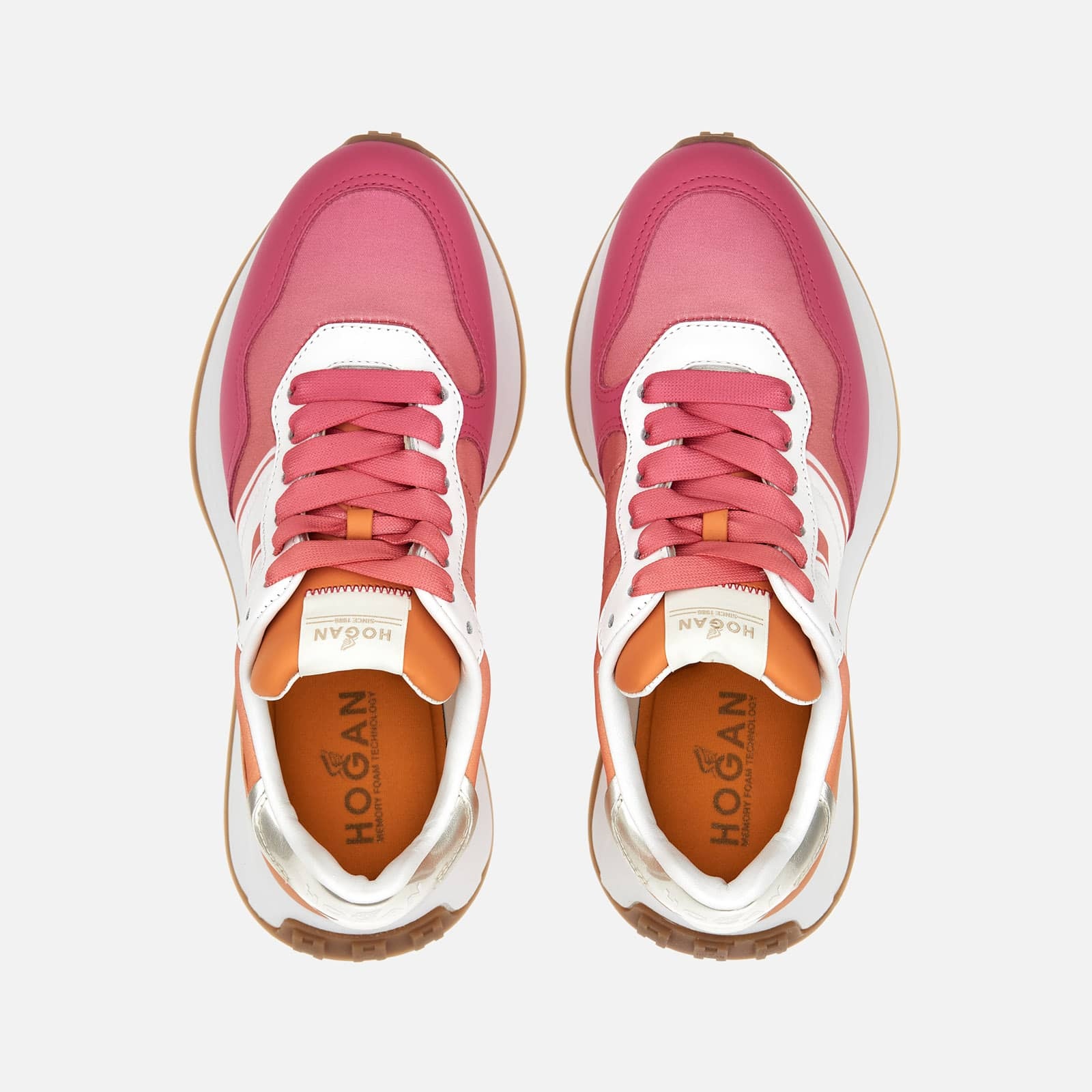 HOGAN Sneakers Hogan H641 White Orange Pink | REVERSIBLE