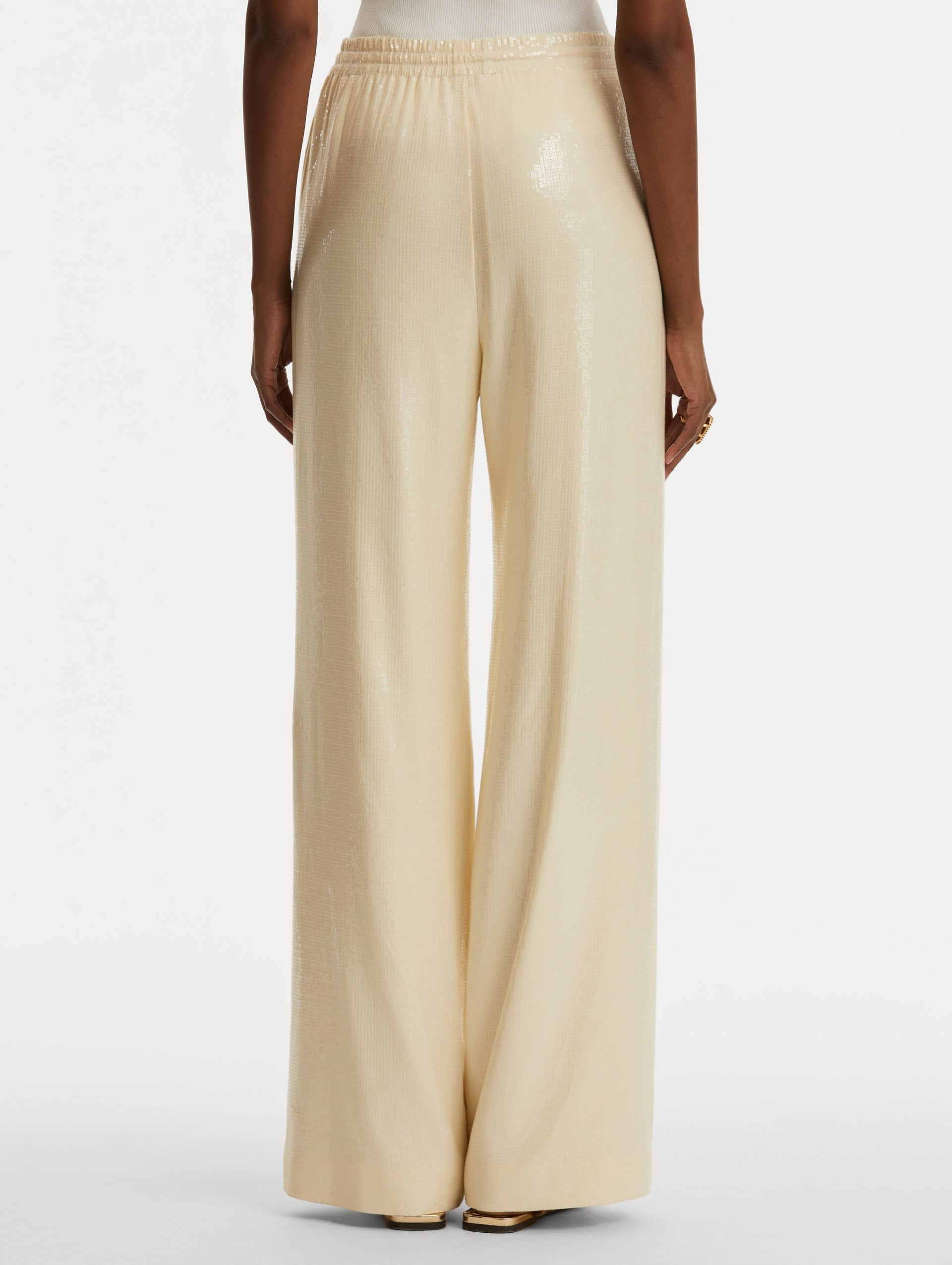 SILK GEORGETTE DRAWSTRING PANT - 4