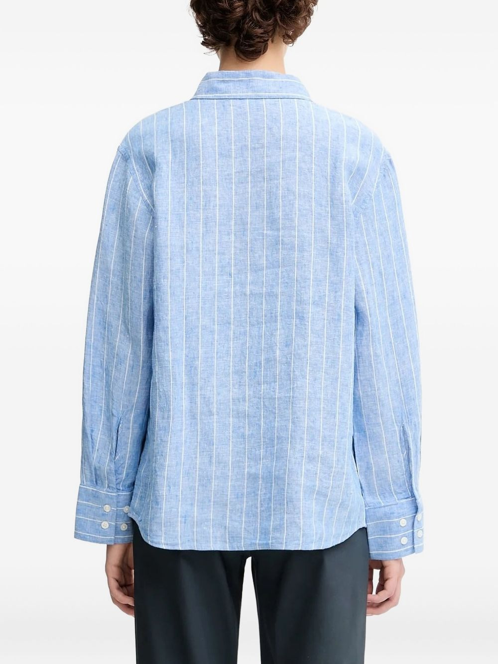 striped linen shirt - 3