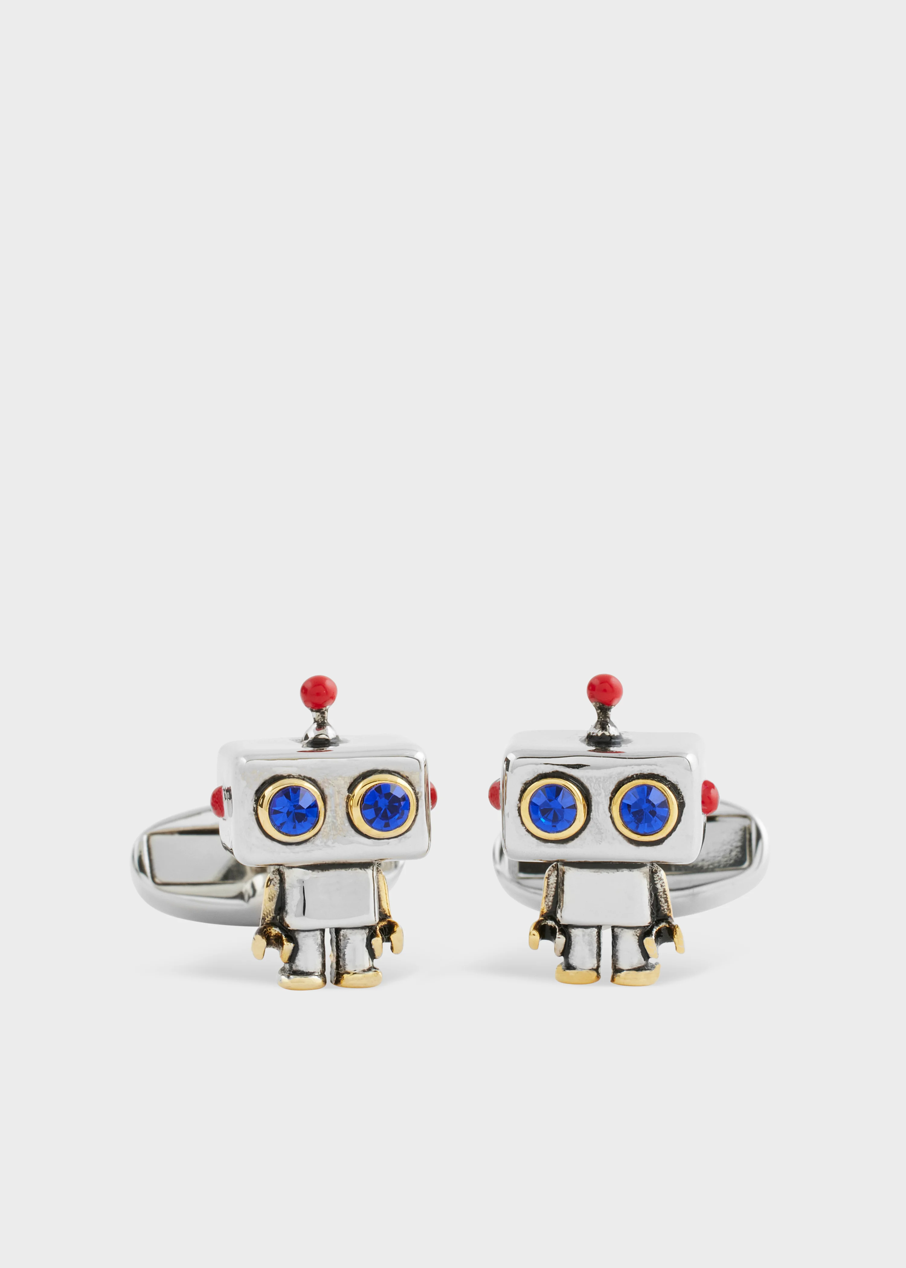 Red and Blue Robot Cufflinks - 1