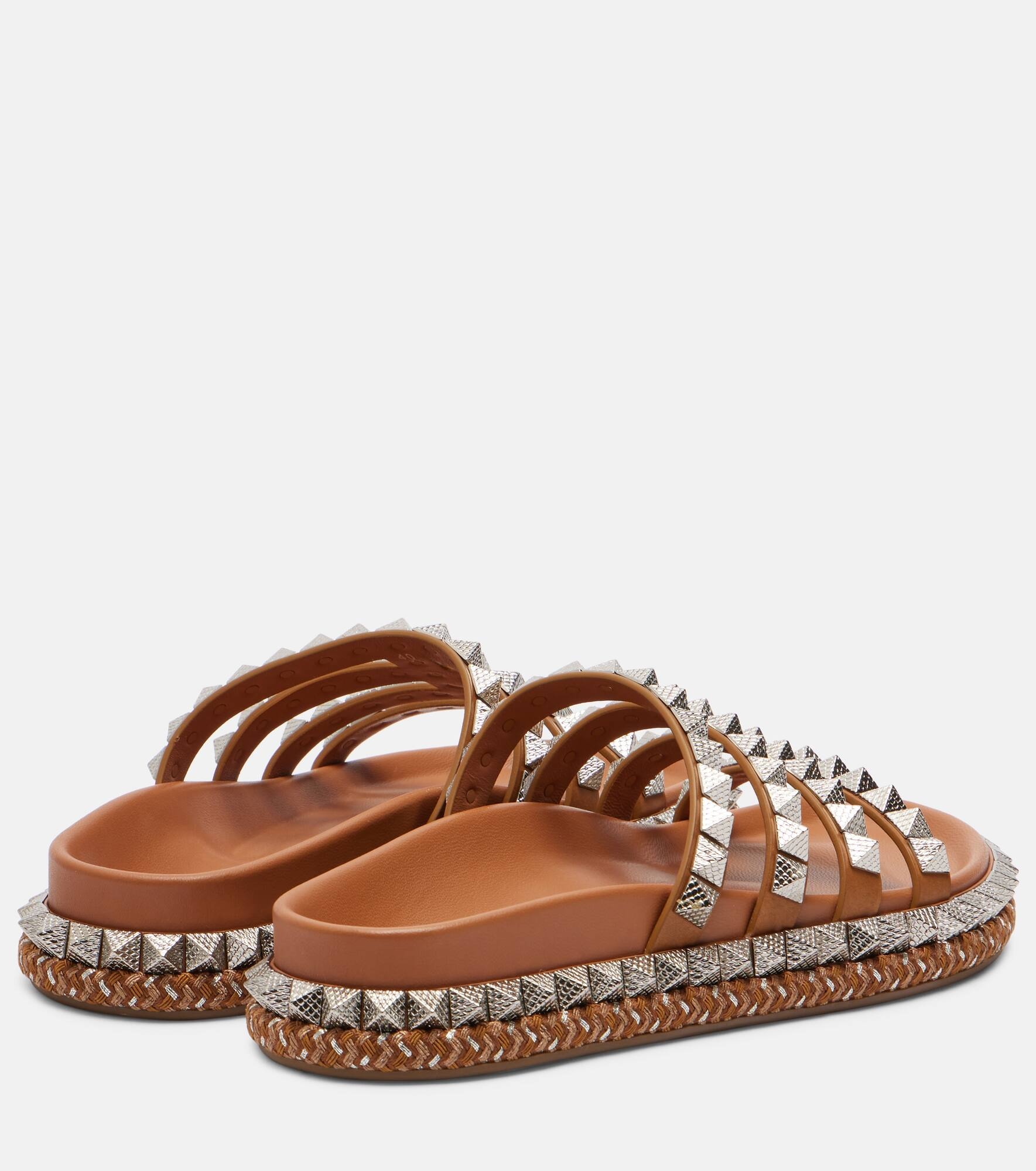 Pyra Hallulila studded leather slides - 2
