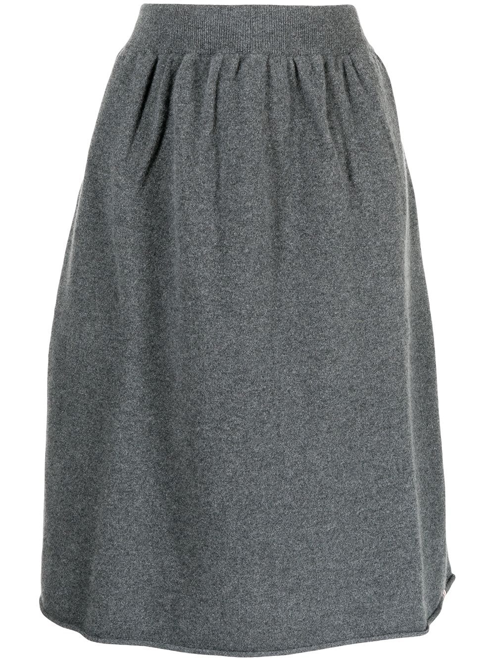 ruched-detail knitted skirt - 1