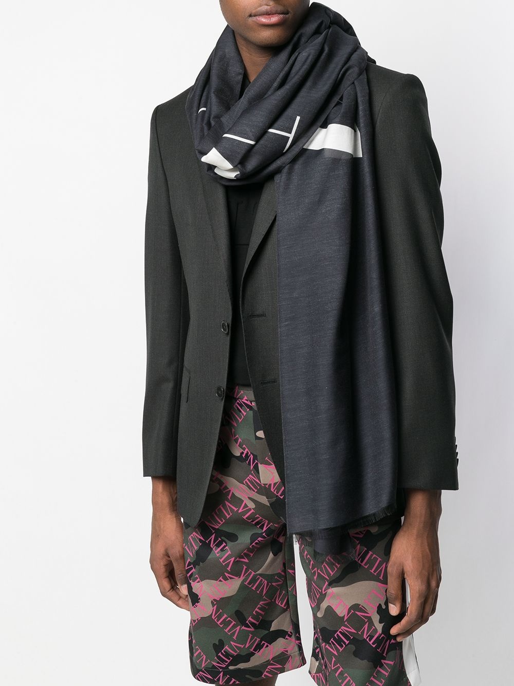 VLTN print scarf - 2