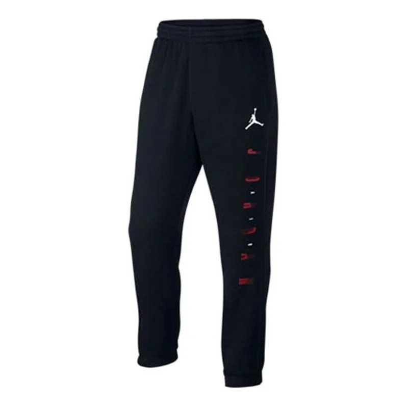 Jordan logo printed casual slim sports pants 'Black 726922-010 - 1