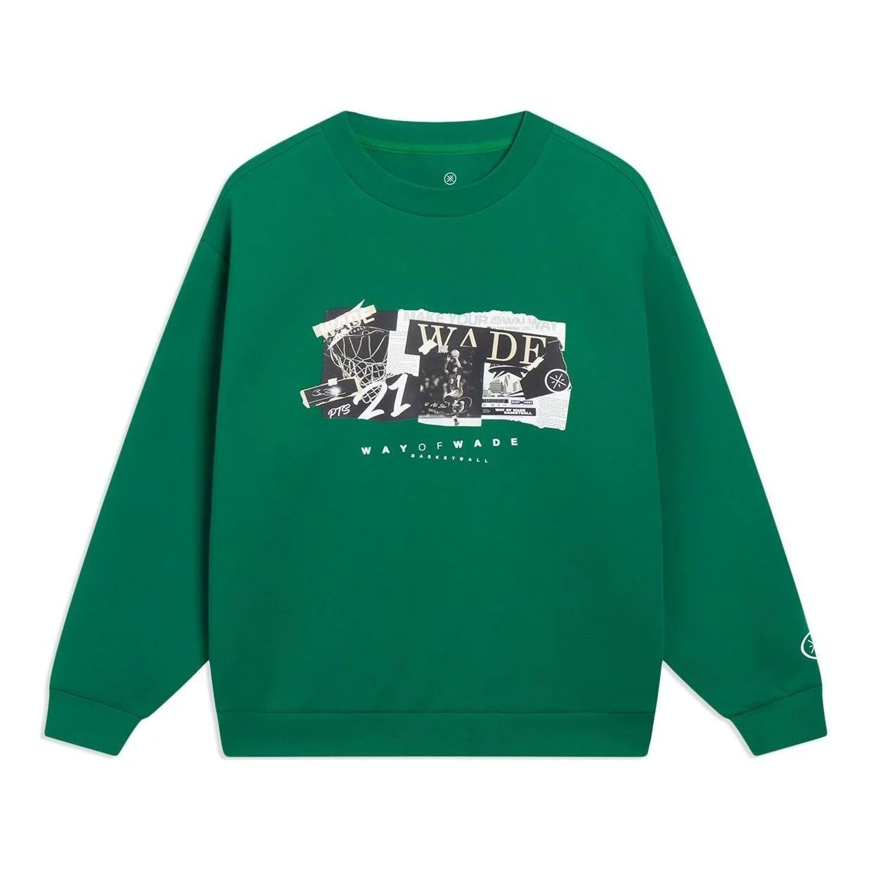Li-Ning Way Of Wade Photo Graphic Sweatshirt 'Green' AWDT147-7 - 1