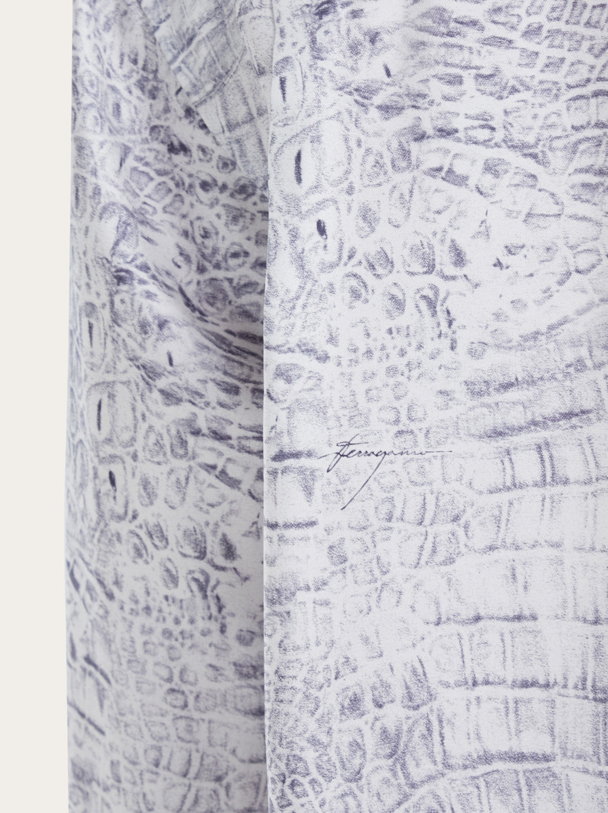 Georgette shirt with orchid print - 5