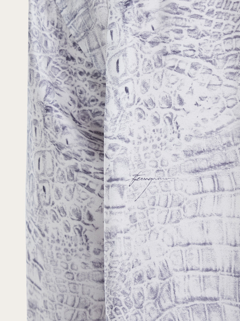 Georgette shirt with orchid print 5