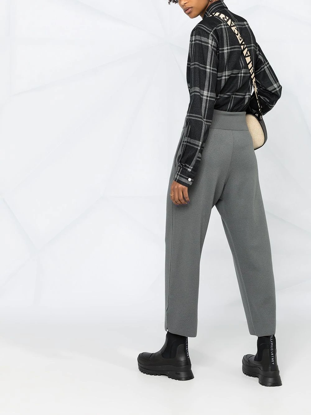 straight-leg wool cropped trousers - 6