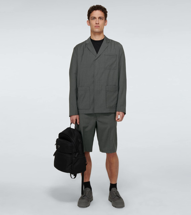 Prada Single-breasted wool poplin jacket outlook