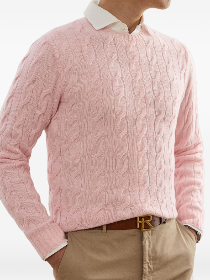 cable-knit crew-neck sweater 5