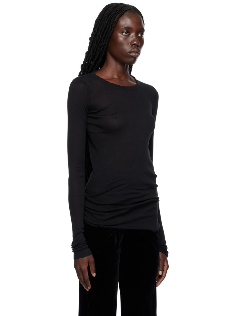 Black Crewneck Long Sleeve T-Shirt 2