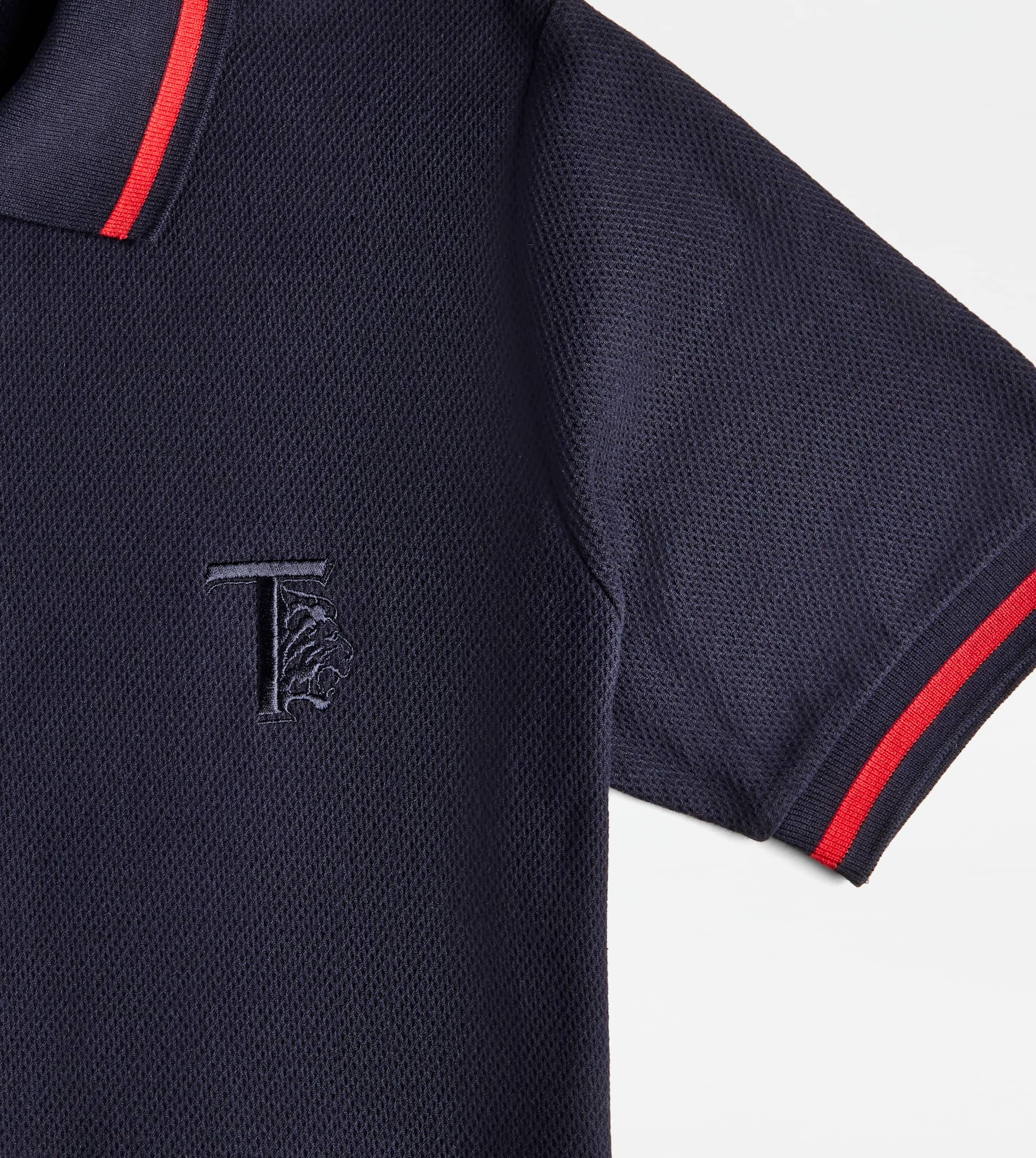 POLO SHIRT IN PIQUET - BLUE - 7