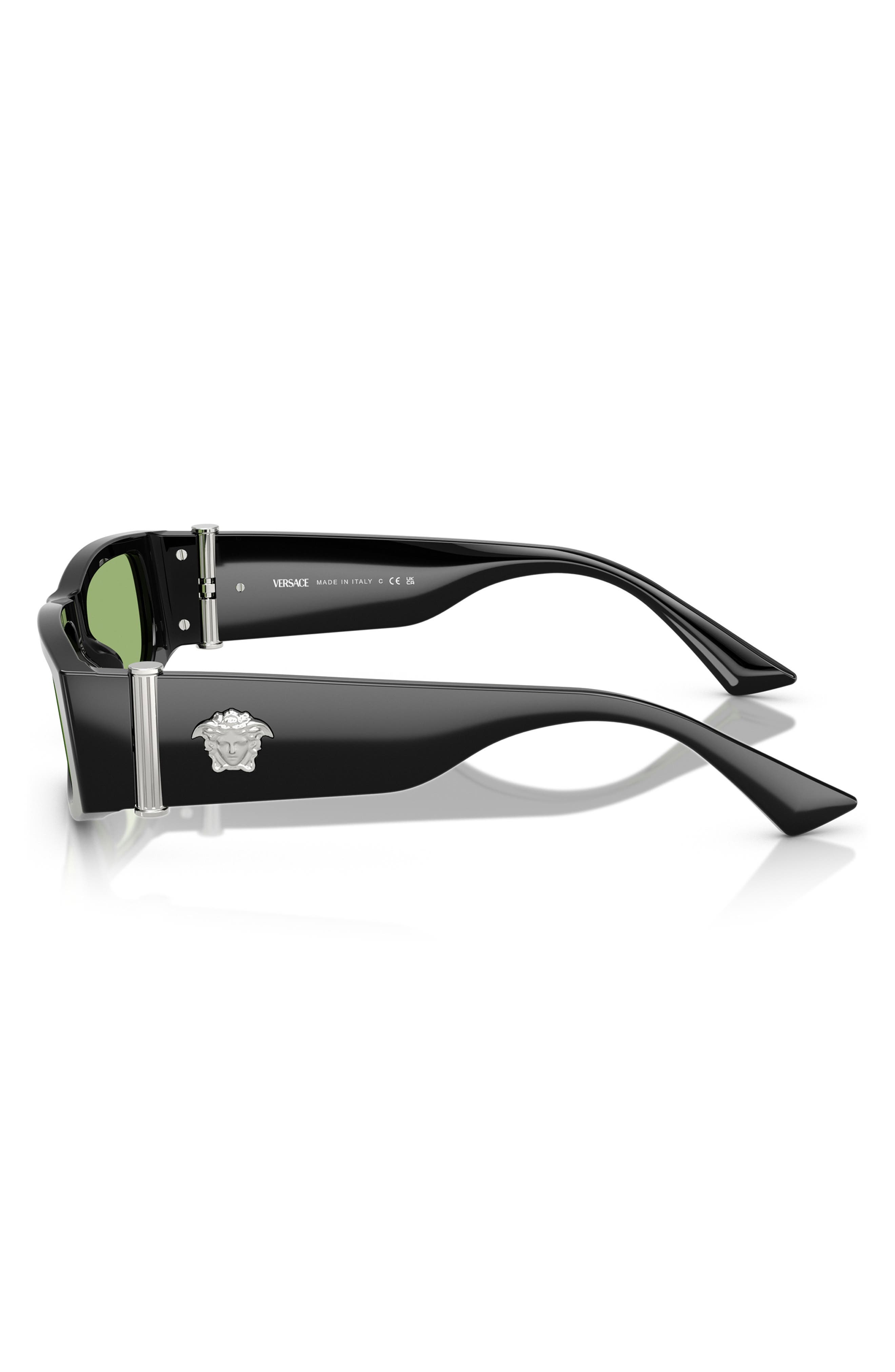Versace 55mm Rectangular Sunglasses in Black at Nordstrom - 3