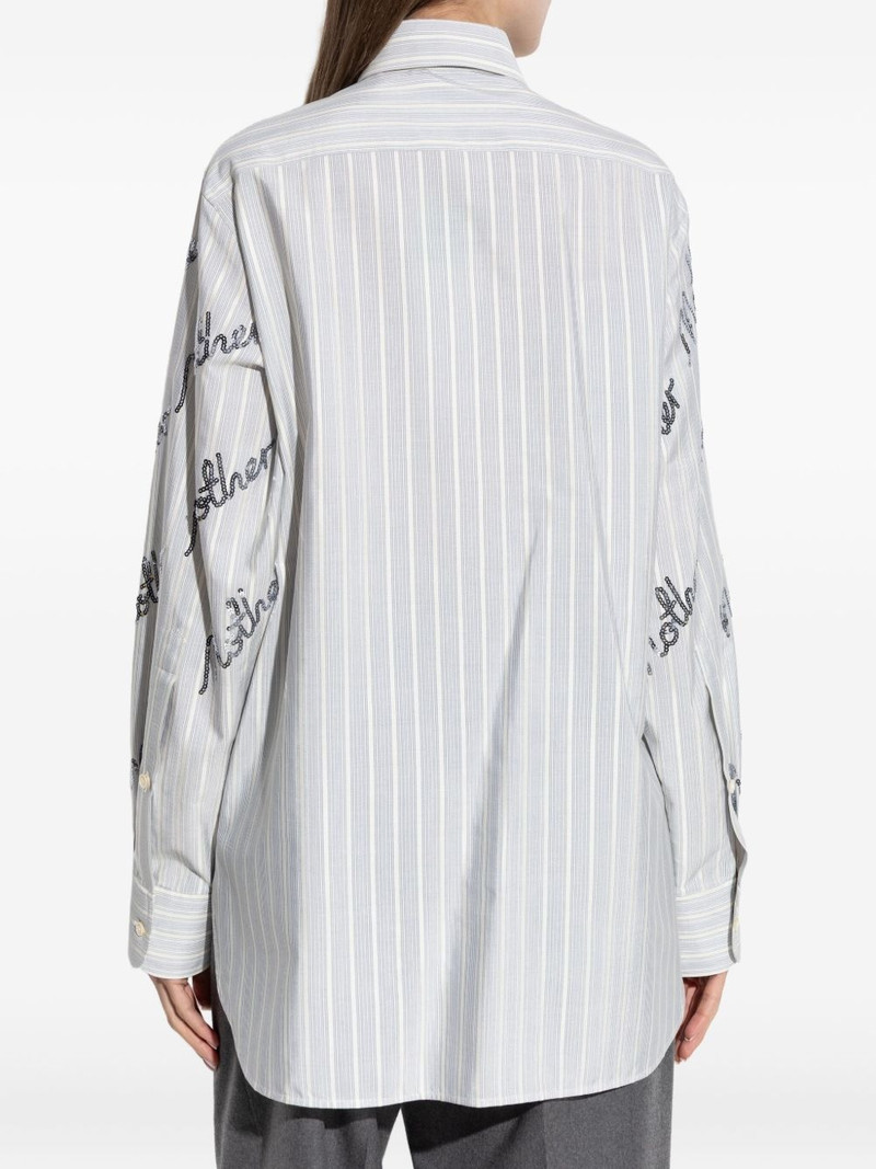 sequin-embellished striped shirt 4