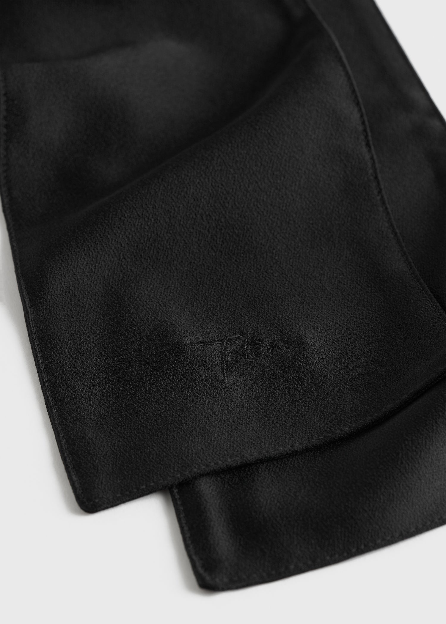 Satin tuxedo scarf black - 5