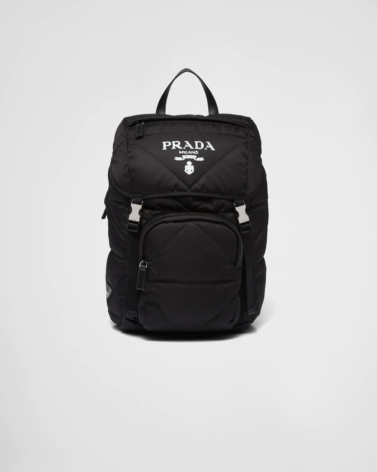 Re-Nylon padded backpack with hood - 1