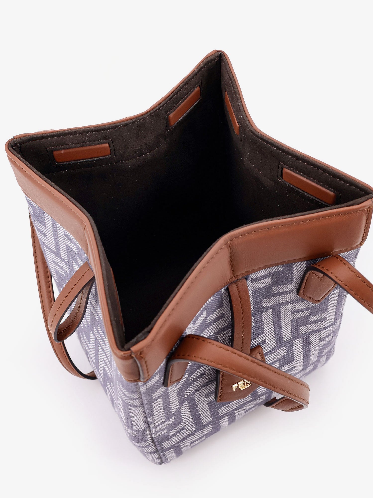 Fendi Origami Mini Ff Jacquard Fabric And Leather Shoulder Bag - 5