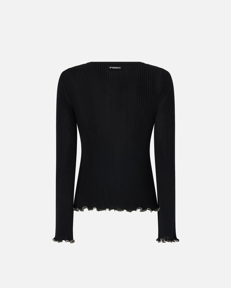 RIBBED SWEATER WITH JEWEL EDGES 4