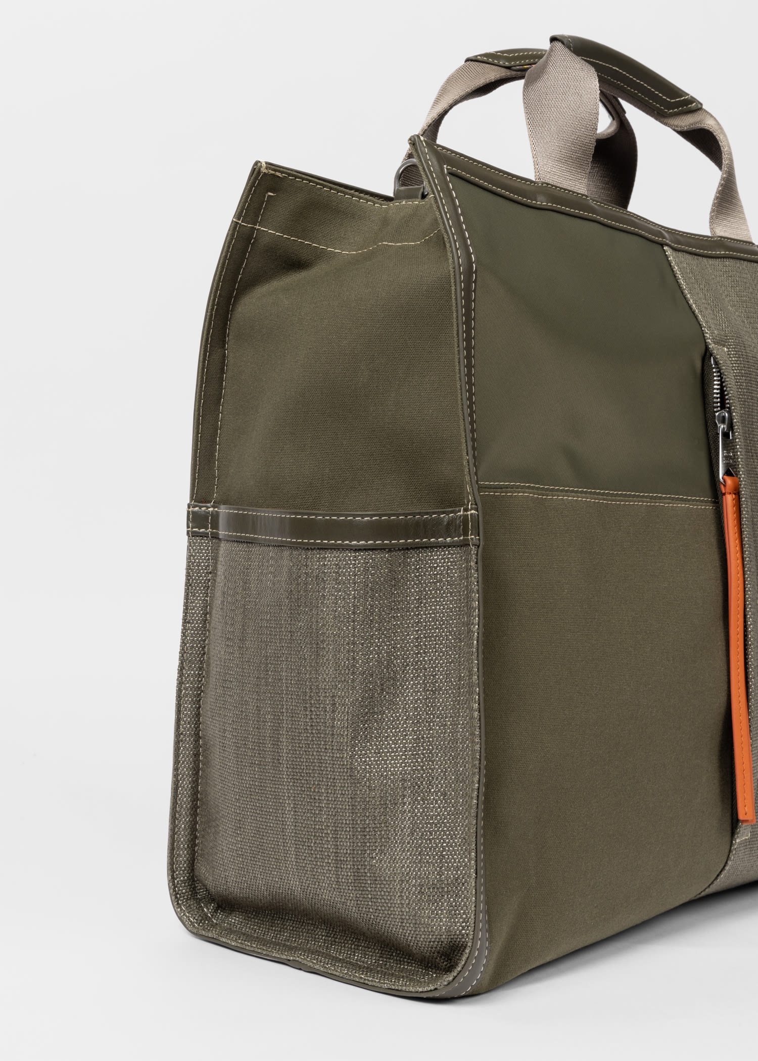 Mixed-Canvas Tote Bag - 5