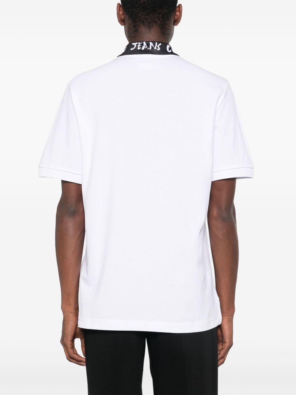 Logobrush-collar polo shirt - 3