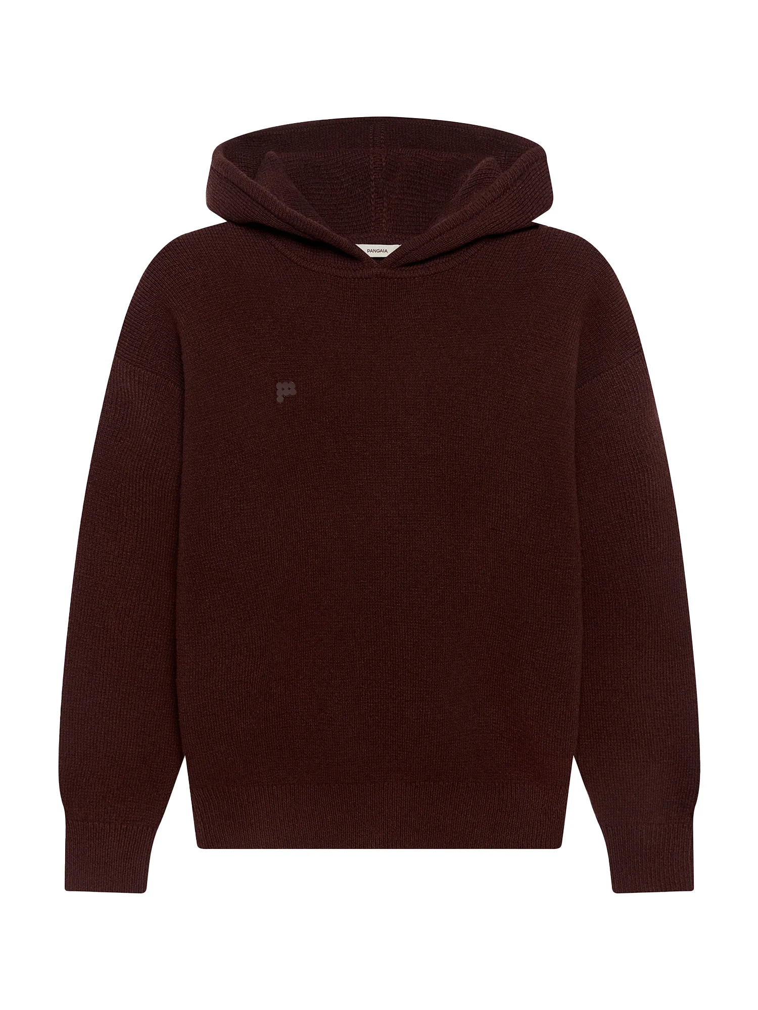 Mens Recycled Cashmere Hoodie - Dark Burgundy - 1