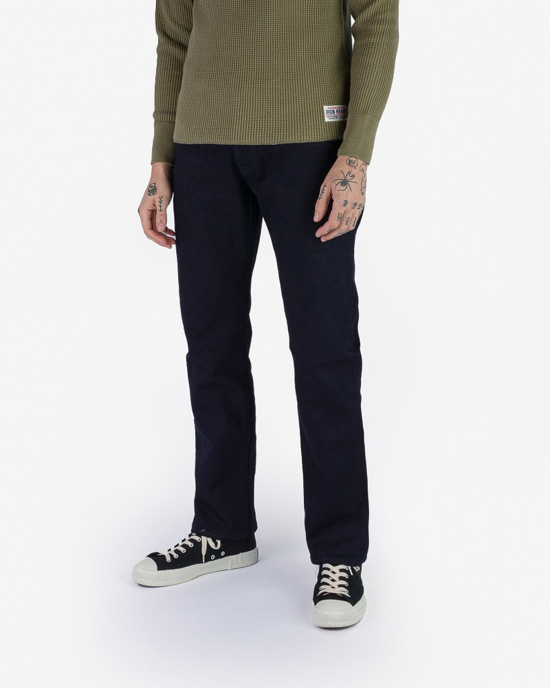 Iron Heart IH-777S-14II 14OZ SELVEDGE DENIM SLIM TAPERED CUT JEANS - INDIGO/INDIGO outlook