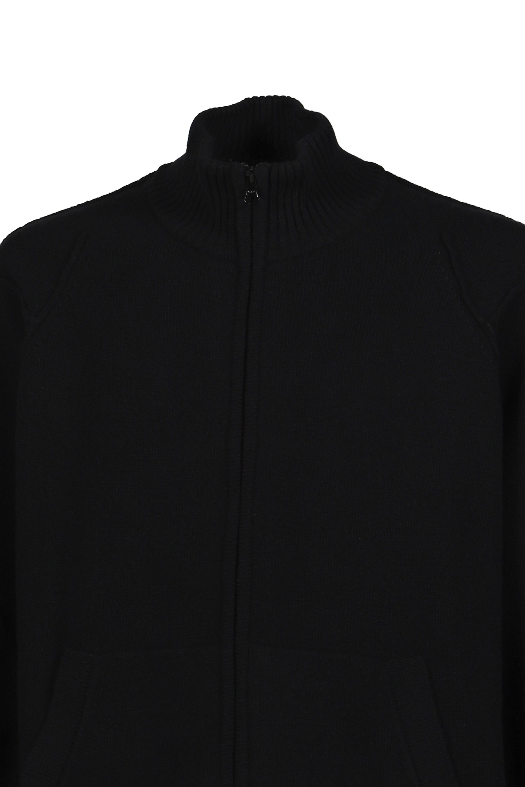 KNW CARDIGAN IN LAMBSWOOL GRS / BLK - 4