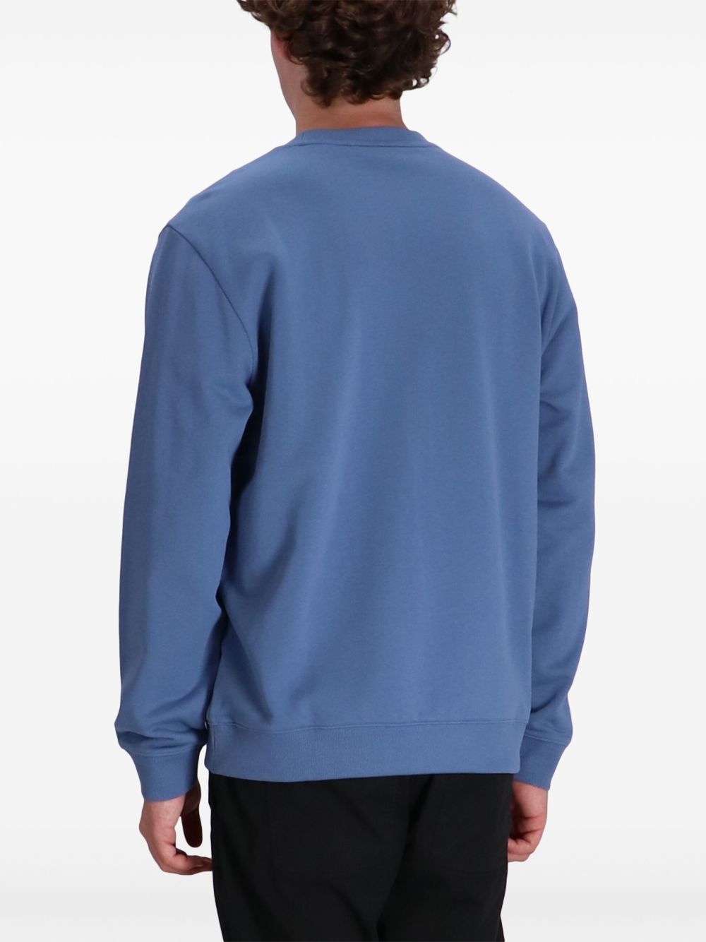logo-patch cotton sweatshirt - 4