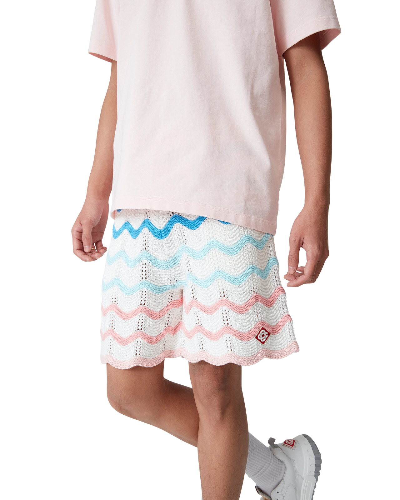 Gradient Wave Crochet Shorts | Casablanca Paris - 5