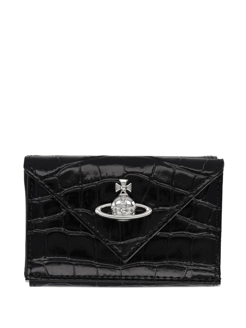 Orb-detail croco-effect wallet 1