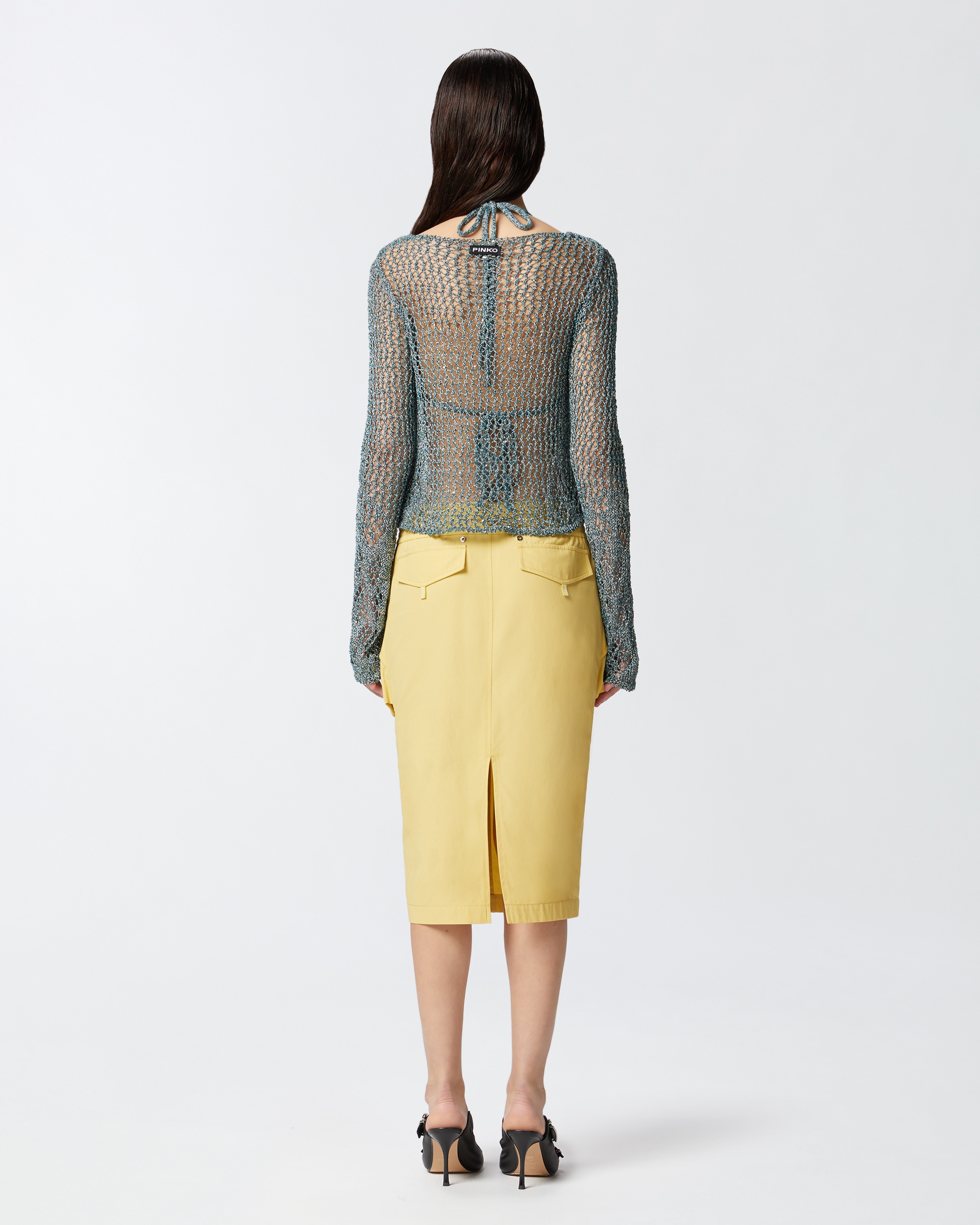MESH SWEATER WITH BIKINI - 4