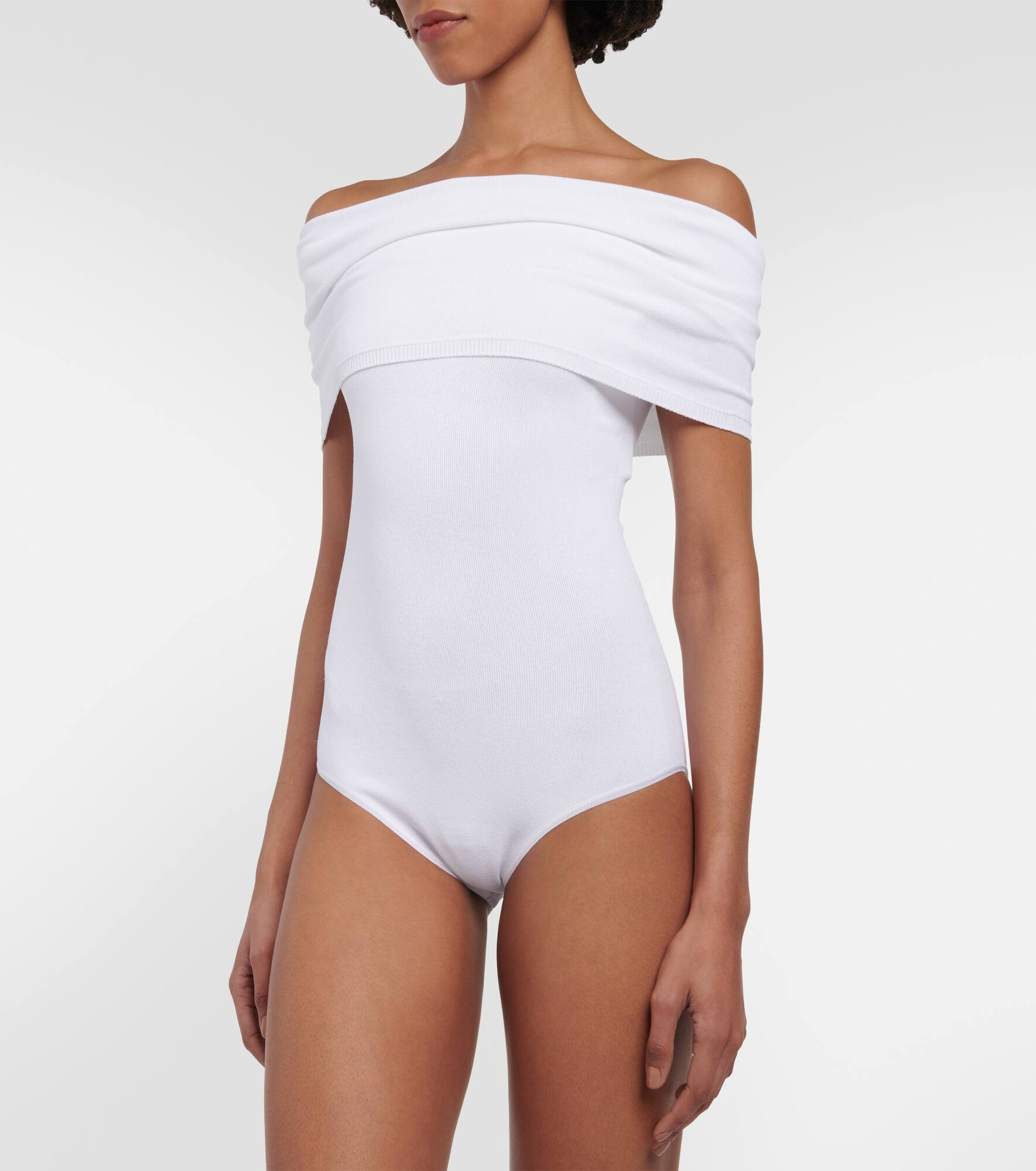 Off-shoulder knit bodysuit - 3