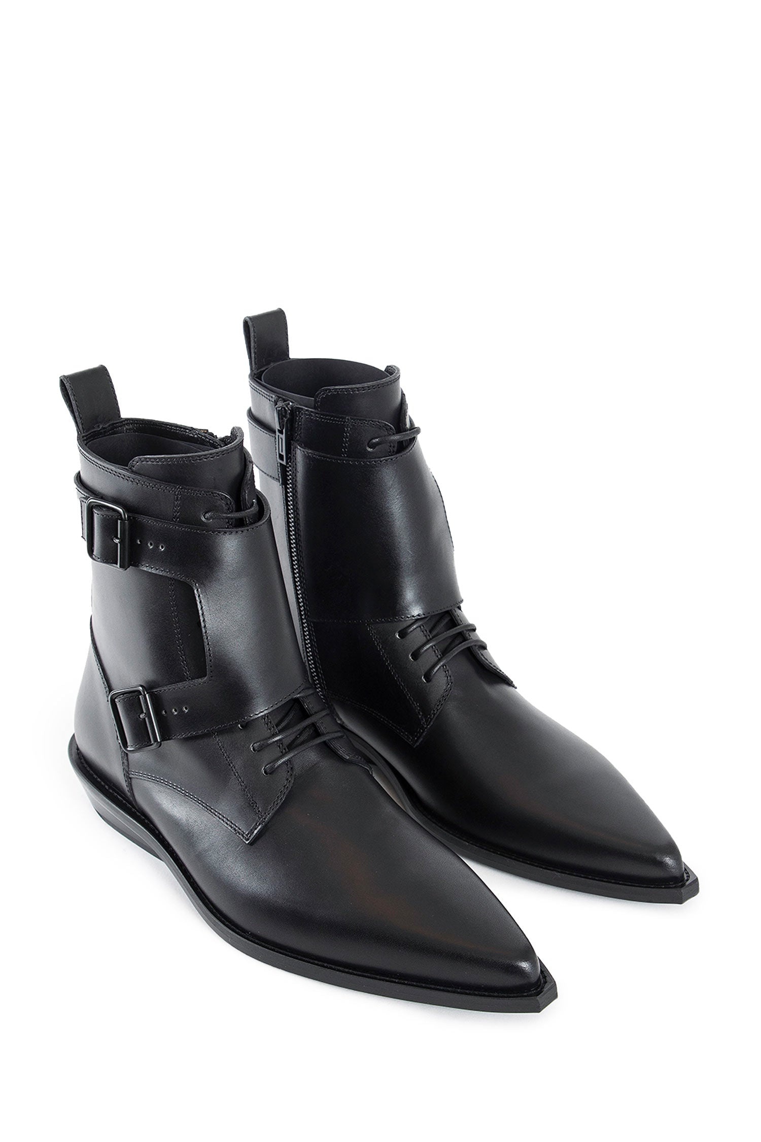Efro-Pointy-Monkstrap-Ankle-Boots - 8