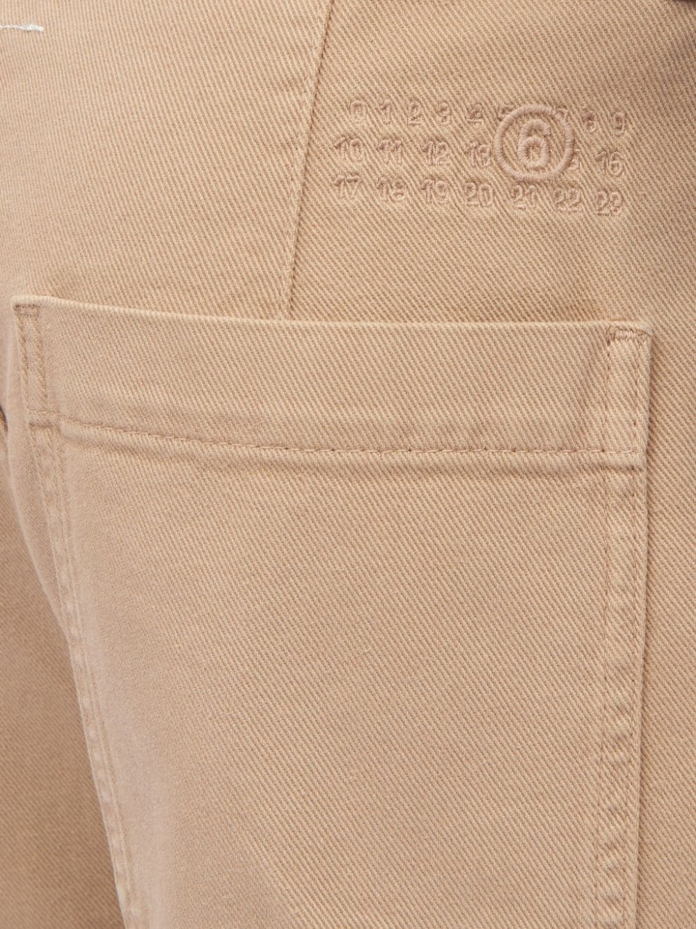 straight-leg cotton trousers - 7
