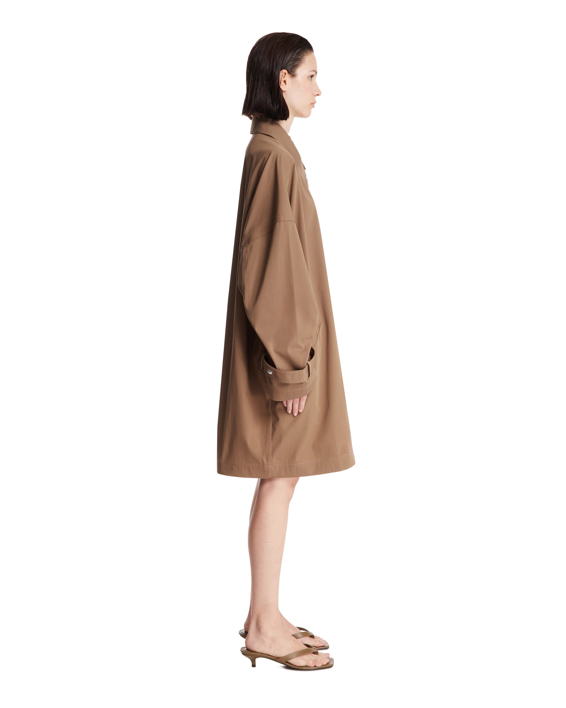 Brown Oversized Trench Coat - 5