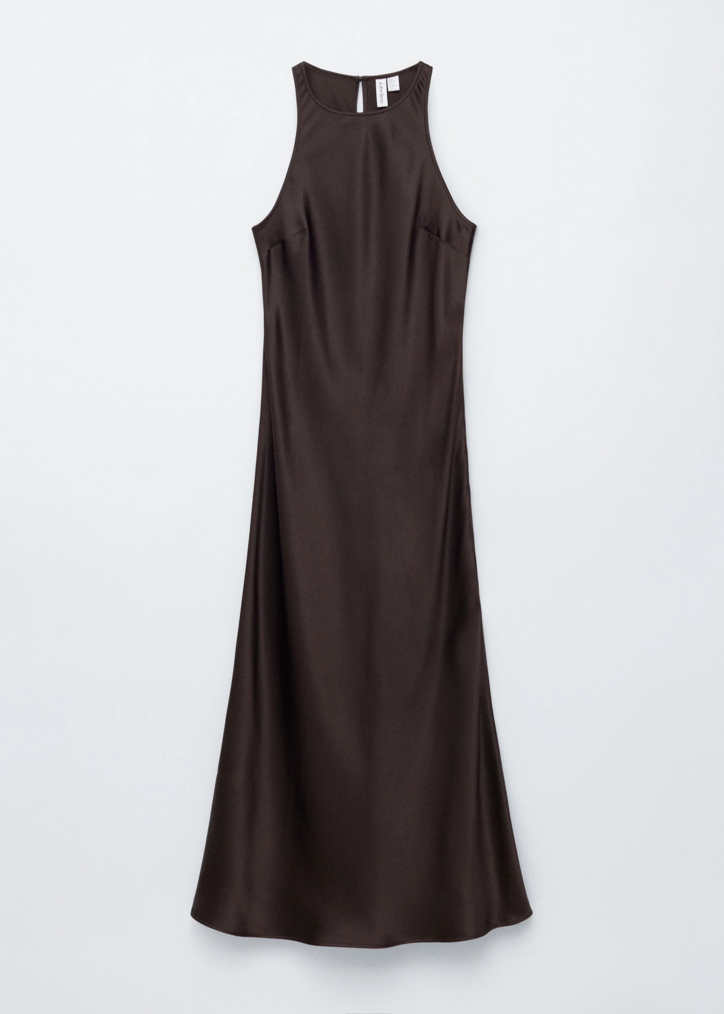 Sleeveless Satin Midi Dress - 1