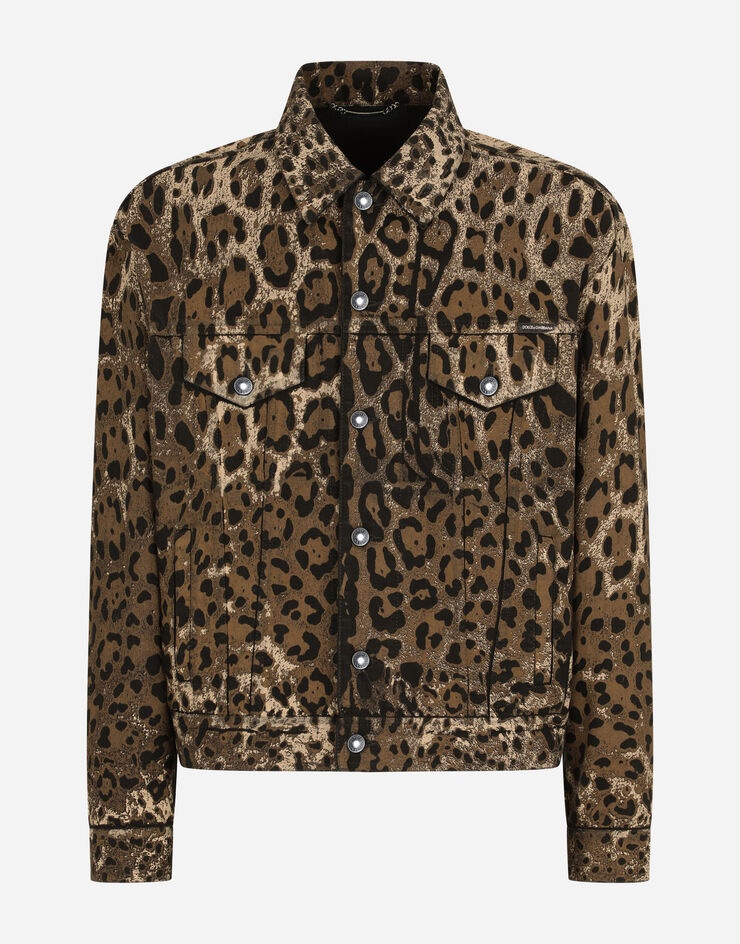 Leopard-print denim jacket - 3