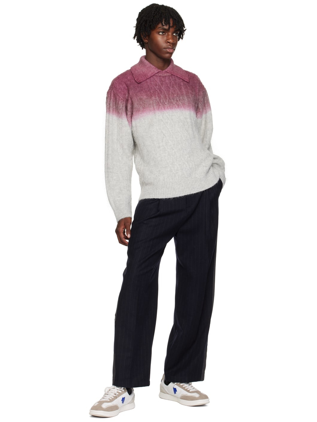 Pink & Gray Gradient Polo - 4