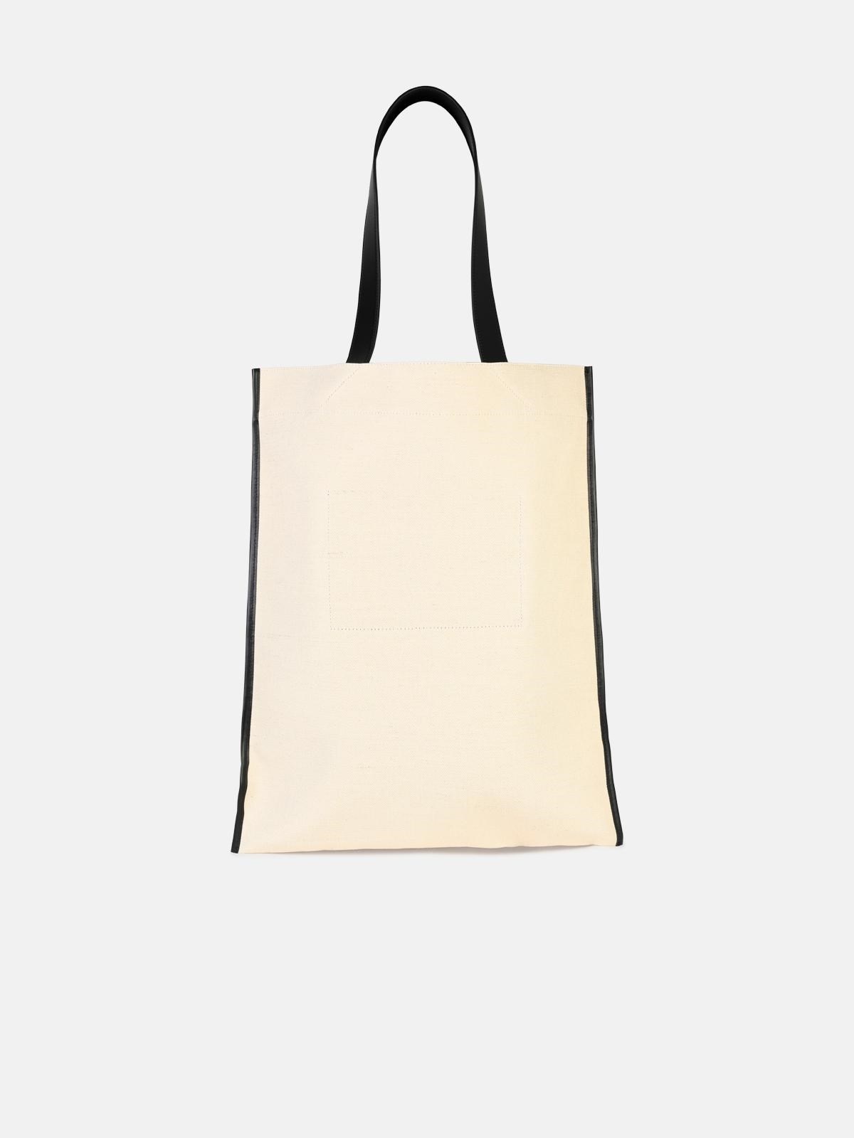 BEIGE TELA SHOPPING BAG - 3