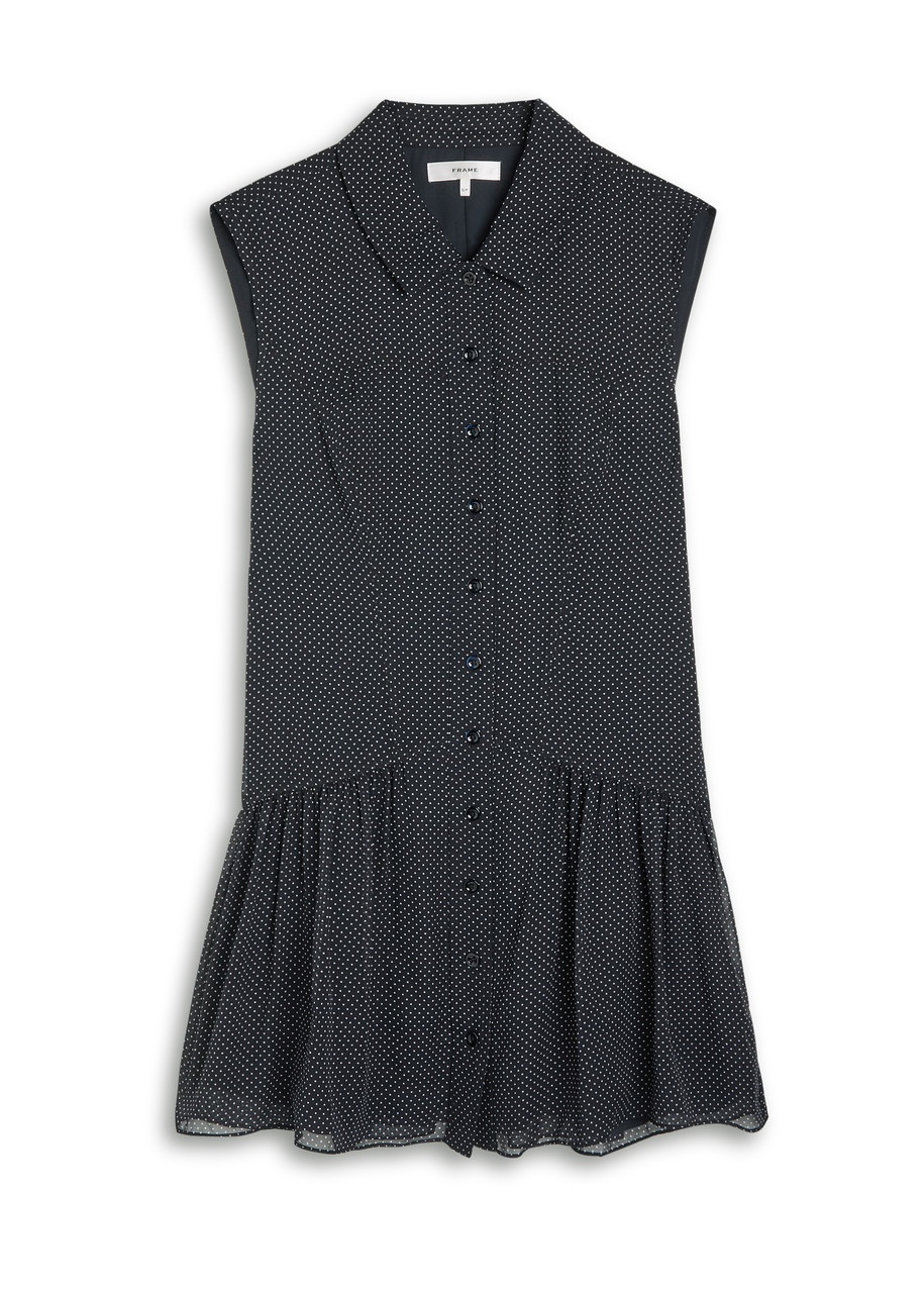 Frame Polka-dot Silk-chiffon Mini Dress - 1