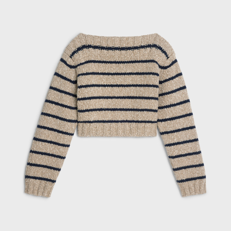 Marinière Boat neck sweater in wool 1