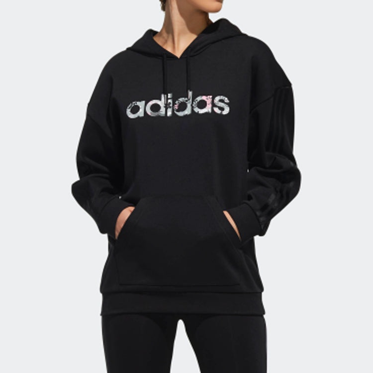 (WMNS) adidas neo Casual Sports Pullover Black DZ7595 - 3