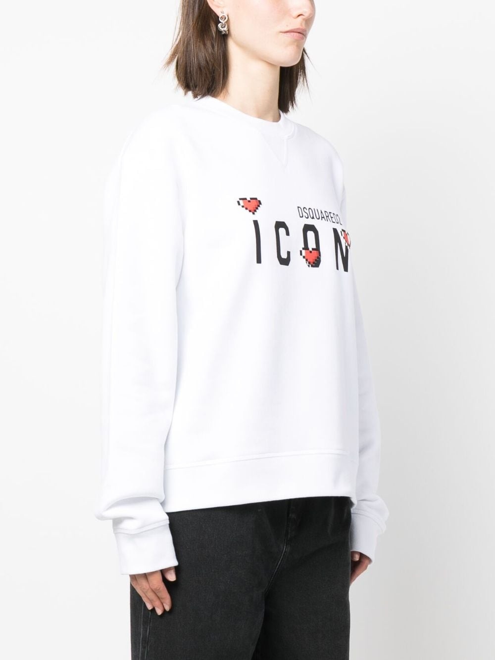 Icon-print cotton sweatshirt - 3