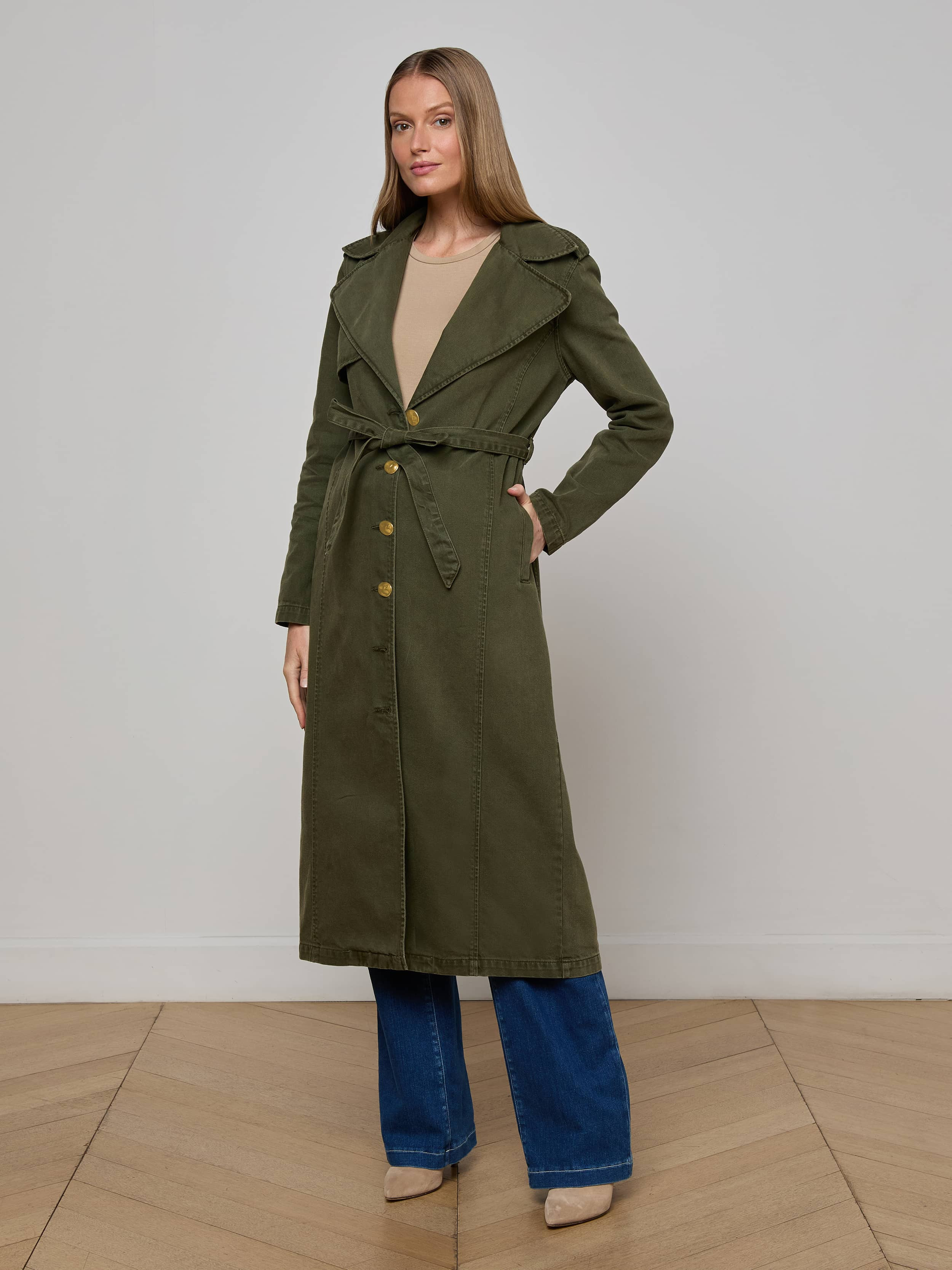 Zavia Denim Trench Coat - 5