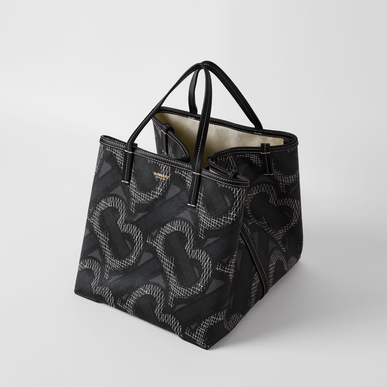 Mini Monogram Print E-canvas Beach Tote - 5