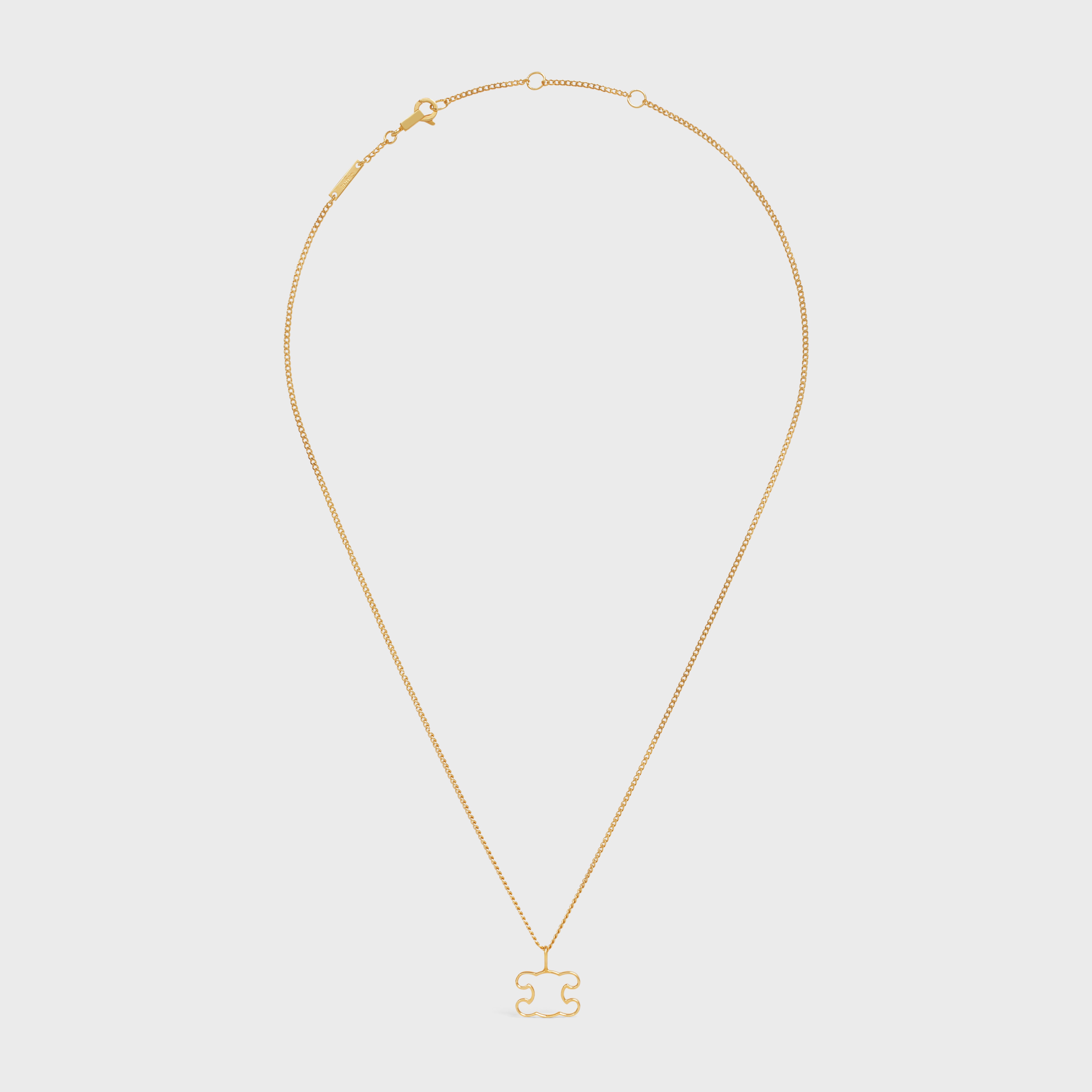 Triomphe Frame Necklace in Brass with Gold Finish - 1