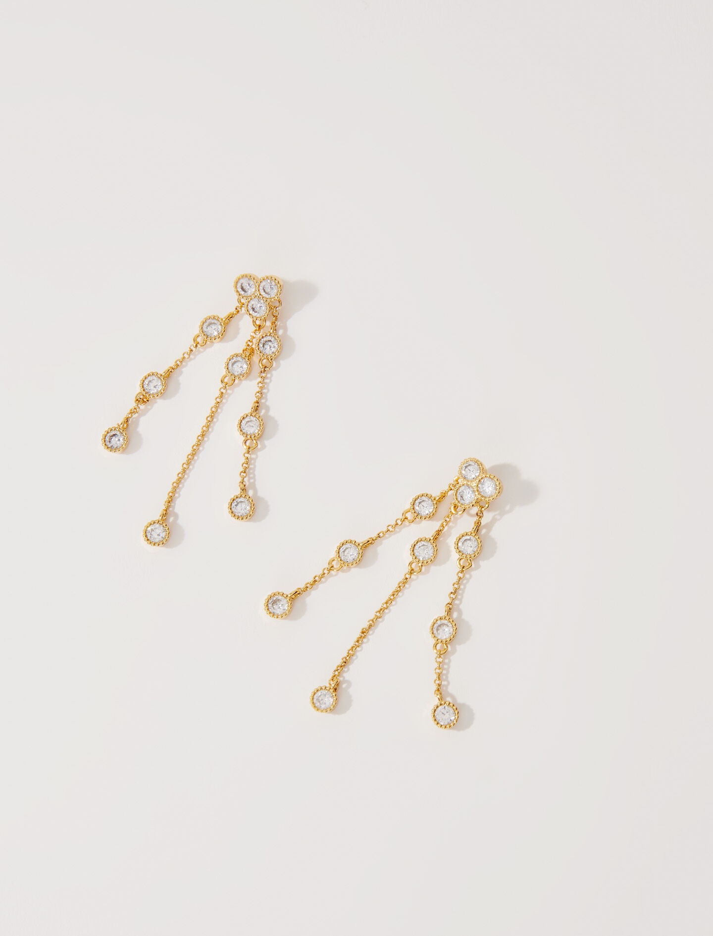 Gold-plated recycled brass earrings - 3