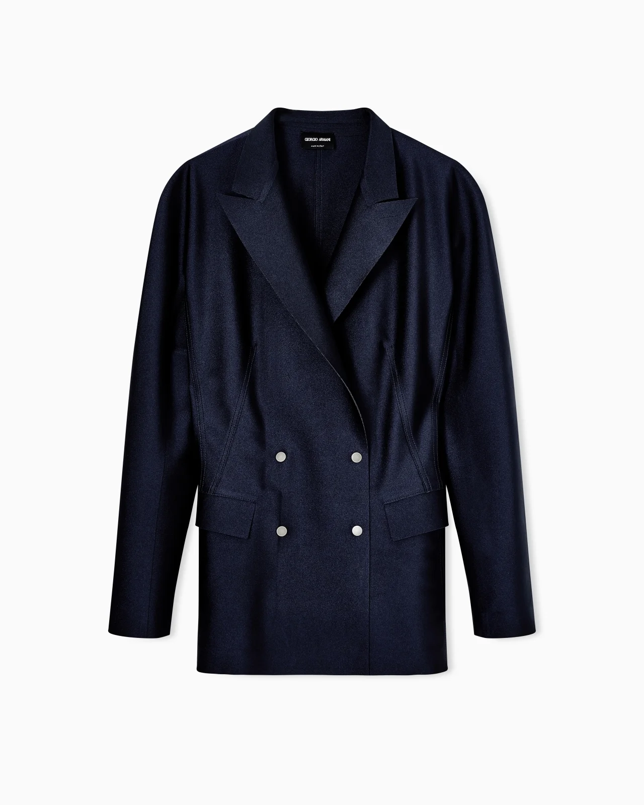 DOUBLE-BREASTED JACKET IN SCUBA JERSEY - 1