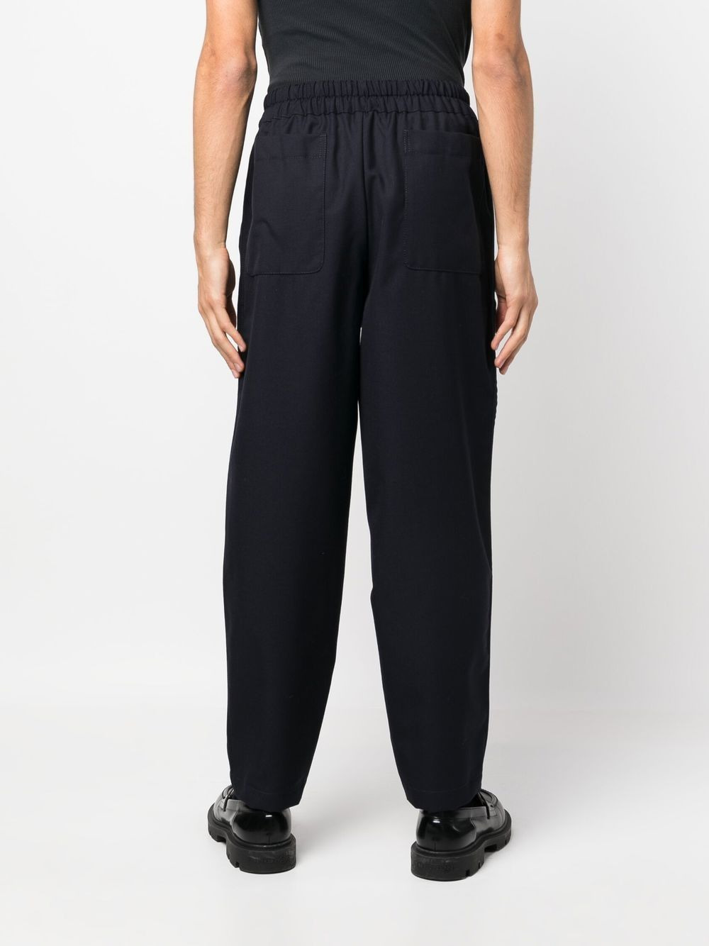 straight-leg wool trousers - 4